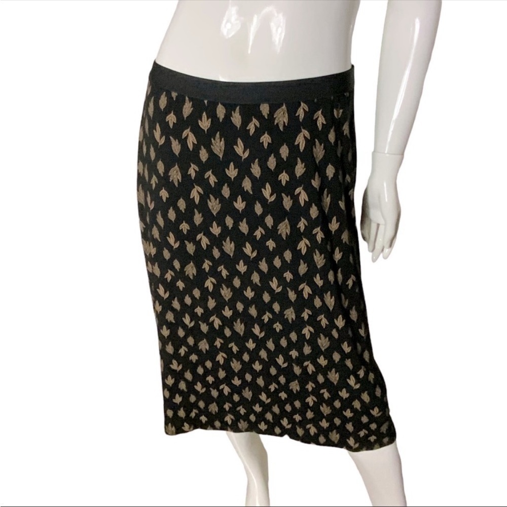 J. Jill Leaf Print Knee Length Skirt Size Extra Small